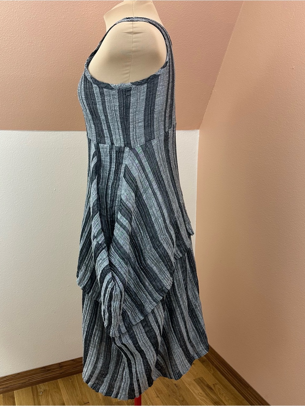Dress To Kill Jane Mohr Dress ONE SIZE 100% Cotton Crinkle Gauze Lagenlook NWOT - Picture 4 of 13